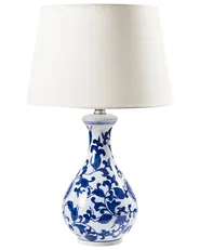 Table Lamp CARMEN Porcelain White/ Blue_961342