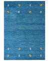 Tapete Gabbeh em lã azul escura 160 x 230 cm CALTI_870311