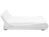 Bílá matná kožená postel 180x200 cm AVIGNON_689020