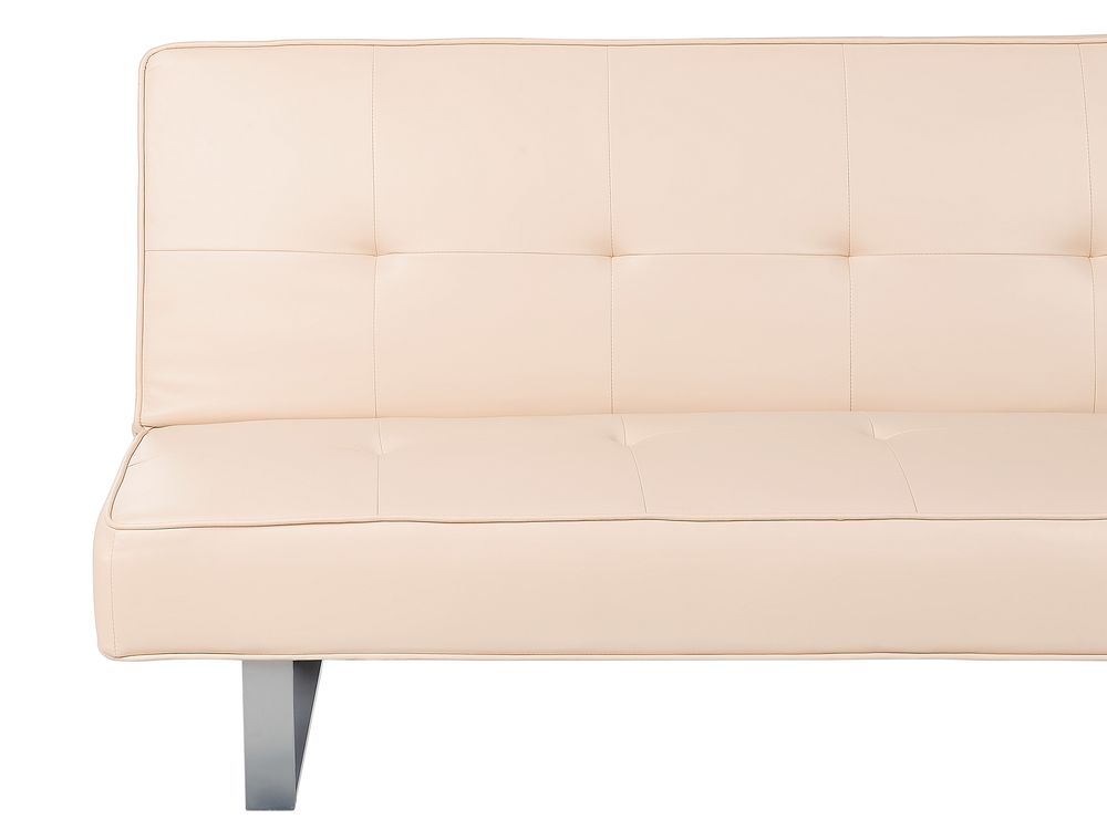 Faux leather futon sofa bed discount