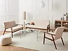 Living Room Set 6 Seater ESRUM Boucle Dark Brown/ Beige
