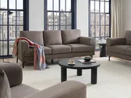Living Room Set 7 Seater LOUSTO Fabric Brown_1046224