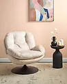 Swivel Armchair NOLVIK Velvet Light Beige