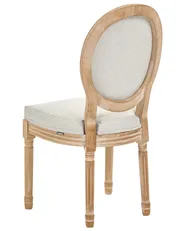 Conjunto de 2 cadeiras ALBANZA Tecido Castanho claro/Creme_1090734