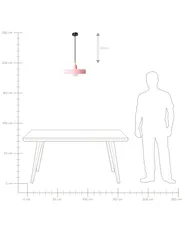 Lampadario PAALA Vetro Rosa_1065269