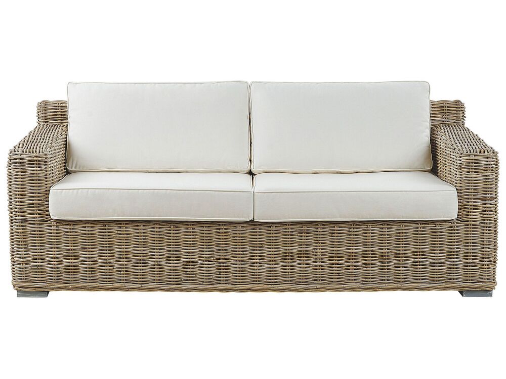 4 Seater Rattan Garden Sofa Set Natural ARDEA Beliani