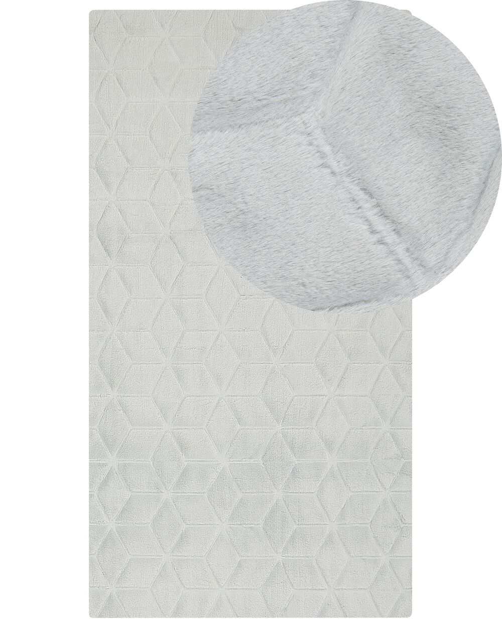 Tappeto in pelliccia sintetica THATTA Grigio chiaro 80 x 150 cm