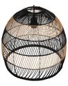 Candeeiro de teto em rattan cor natural e preto BUMI_827440