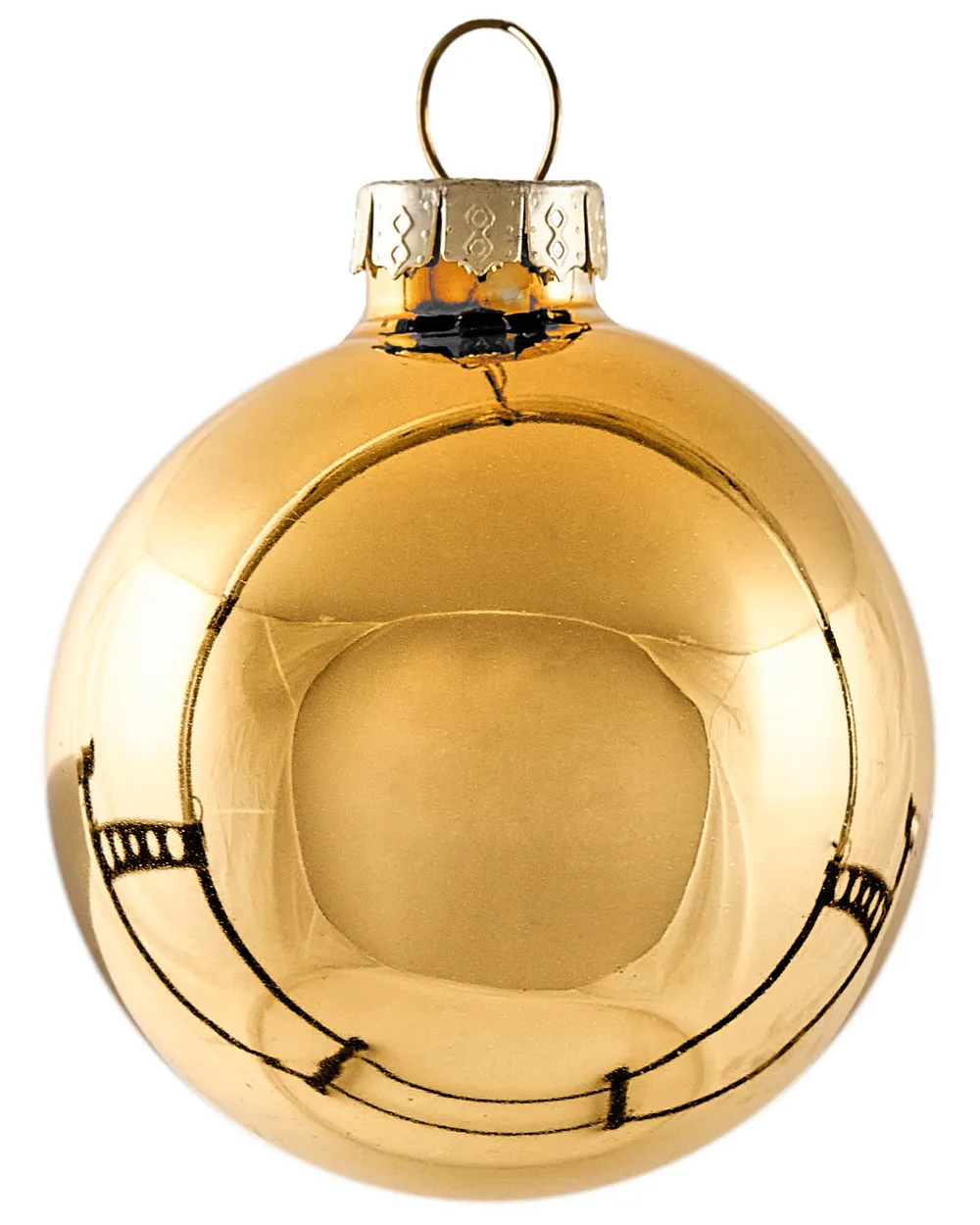 Set of 35 Baubles ICEDROP Glass Blue/ Gold_1028525