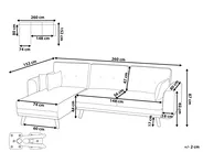 Corner Sofa Bed 3 Seater KAARINA Fabric White Right Hand_1100092