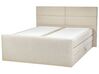 Kontinentální postel s úložným prostorem 180 x 200 cm béžová ARISTOCRAT_873775