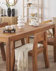 Set of 6 Garden Chairs LIVORNO Acacia Wood Brown_899486