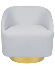 Swivel Armchair LAVIK Fabric Light Grey_881329