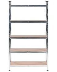 Regał magazynowy XITTA 90 cm 180 cm Metal Srebrny_978780