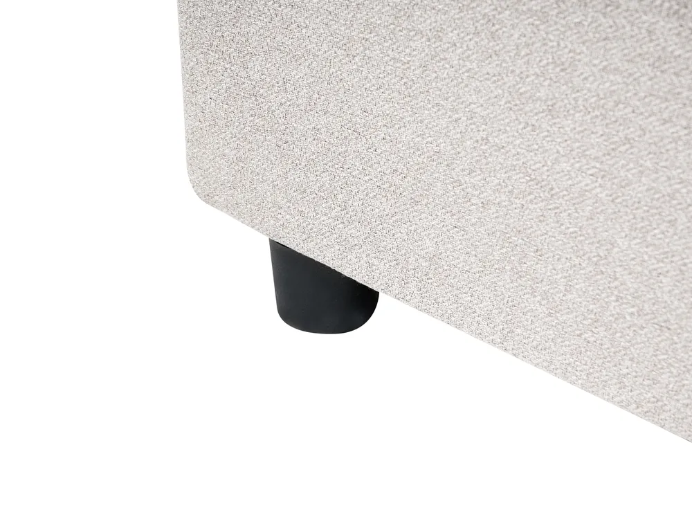 Bett mit Schubladen ohne Kopfteil PRADES Stoff Hellbeige 140 x 200 cm_996130