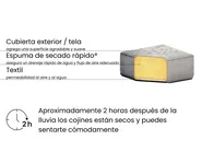 Conjunto de 2 sillones de jardín ROVIGO Tela Gris_969549