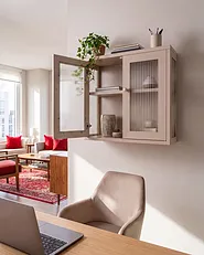 Fali szekrény 60 cm Fém Bézs_1156549