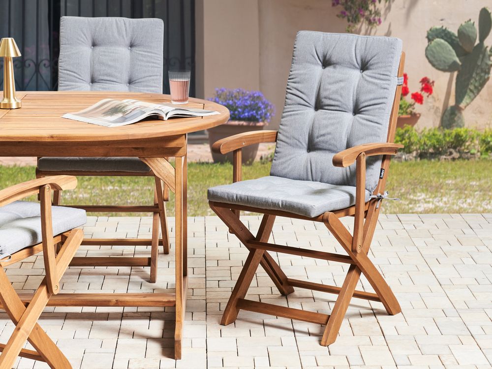 Set di 2 cuscini Schiena/Seduta MAUI PREMIUM Grigio melange