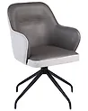 Silla de comedor giratoria STOWE Tela Gris