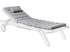 Sun Lounger Pad Cushion CESANA PREMIUM 192 x 56 cm Light Grey