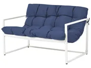 Garden Lounge Set with Table 4 Seater GARDA Metal Blue_1021328