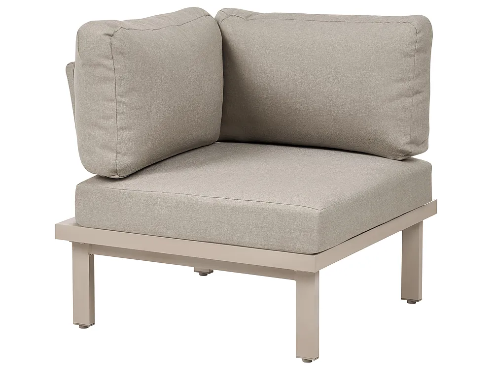 Garden Corner Sofa with Table 5 Seater FIVIZZANO Acacia Wood Beige_1159265