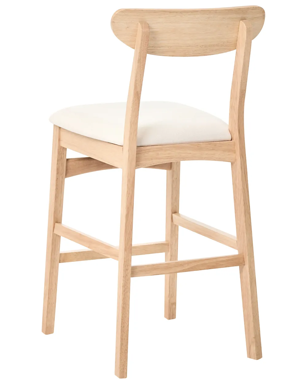 Set di 2 sedie alte DOYLE Legno Marrone chiaro/Beige chiaro_1071246