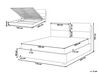 Zamatová posteľ s úložným priestorom 160 x 200 cm svetlosivá BATILLY_830184