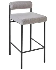 Set di 2 sedie alte AMAYA Bouclé Grigio_928348