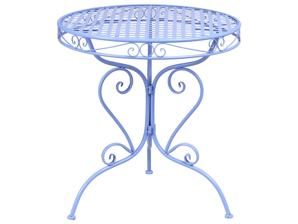 Bistro Table ALBINIA 70 cm 70 cm Metal Blue