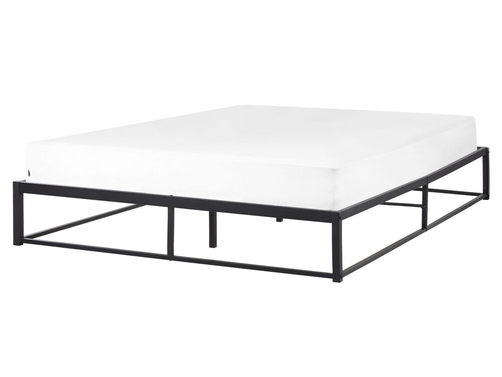 Lit avec sommier Métal VIRY 160 x 200 cm Noir