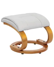 Massage Chair FORCE with Footstool Faux Leather Light Grey_965058