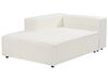 Right Hand 2 Seater Modular Boucle Corner Sofa White APRICA_908372