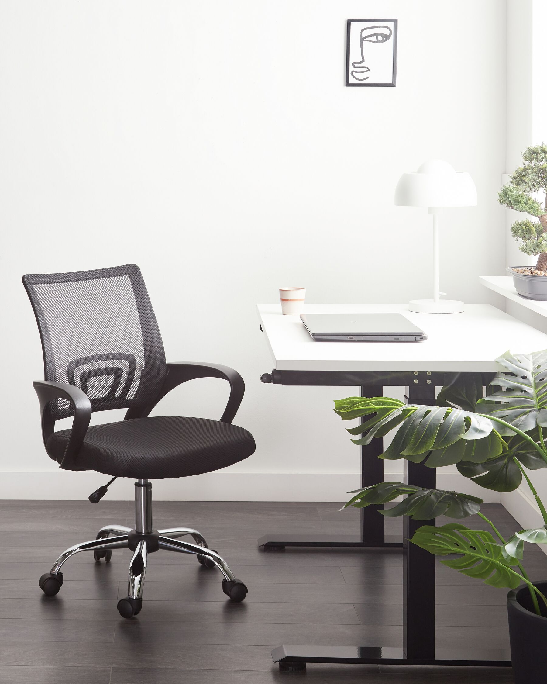 Swivel Office Chair Black SOLID_920011