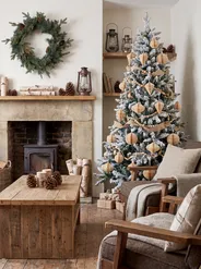 Set di 20 decorazioni per l'albero di Natale JOLSTRA Carta Beige_1084891