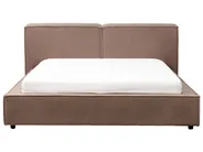 Bed Boucle LINARDS 160 x 200 cm (EU King Size) Brown_937238