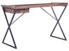 Psací stůl se zásuvkou 120 x 54 cm tmavé dřevo/černý NOXON_824538