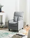 Sillón reclinable ROYSTON Con reposapiés Tela Gris