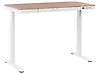 Electric Adjustable Standing Desk KENLY 120 cm x 60 cm with USB Port Brown/ White