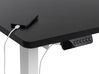 Electric Adjustable Right Corner Desk 160 x 59 cm and White and Black DESTINES _927737