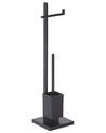 Freestanding Toilet Paper and Brush Holder Black ULAPES_821799