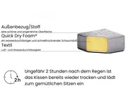 Gartenliege mit Auflage 2er Set AMELIA mit Relaxfunktion Metall Hellgrau_991693