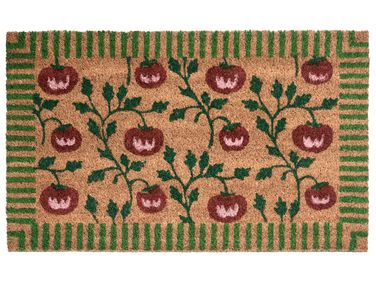 Paillasson KNIK Naturel 45 x 75 cm Tomate Fibre de coco | Beliani.fr