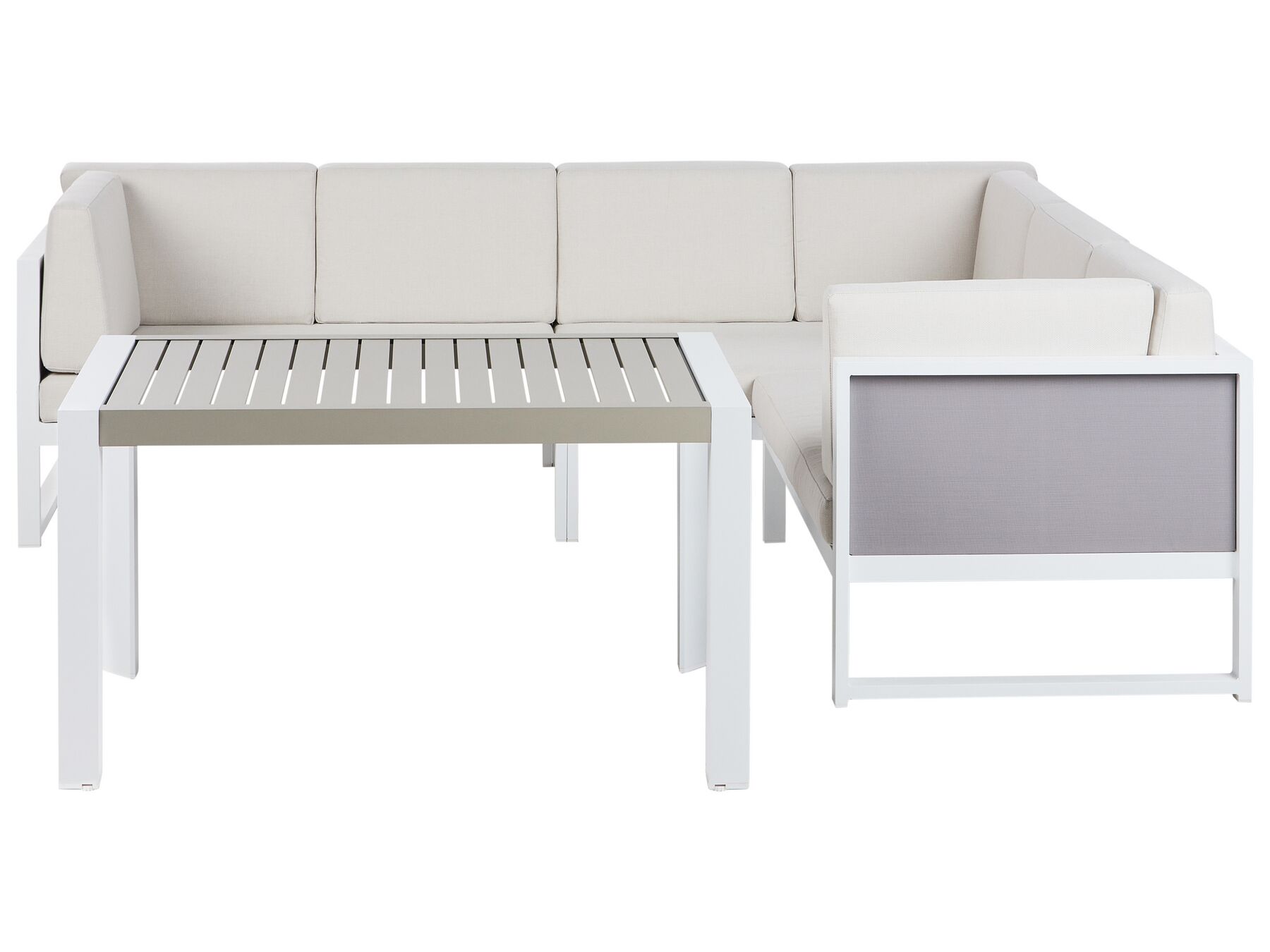 Loungesett Venstrevendt Aluminium Off-white CASTELLA_932025