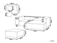 Modular Corner Sofa 2 Seater ARDAL with Ottoman Boucle Off-White Left Hand_908381