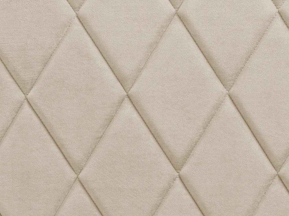 Bett mit Stauraum ROCHEFORT Samtstoff Beige 160 x 200 cm_857297