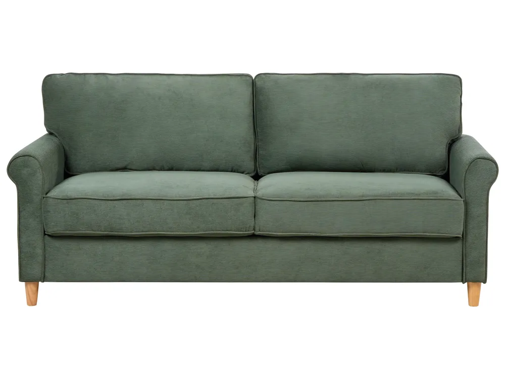 Sofa 3 Seater RONNEBY Corduroy Dark Green_901800