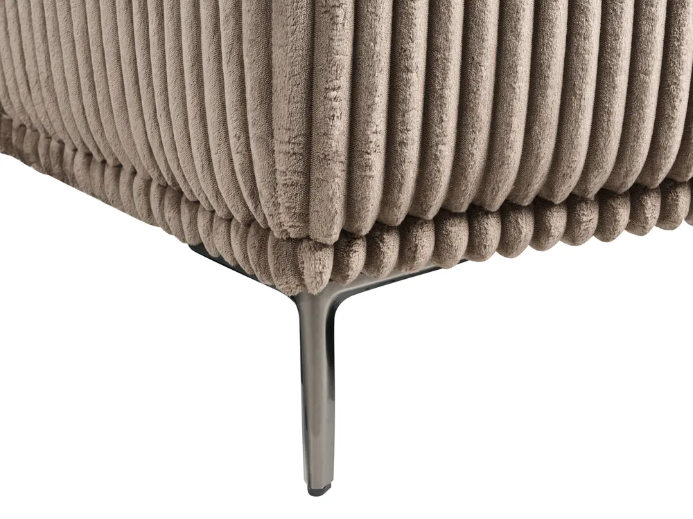 Corner Sofa STENUM Corduroy Light Brown Right Hand_972413