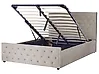 Ottoman Bed AMIENS Velvet Taupe 140 x 200 cm (EU Double)