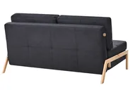 Divano letto 2 posti EDLAND Tessuto Nero_798419
